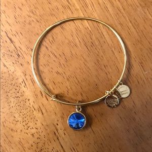 Alex and Ani sapphire September birthstone bangle